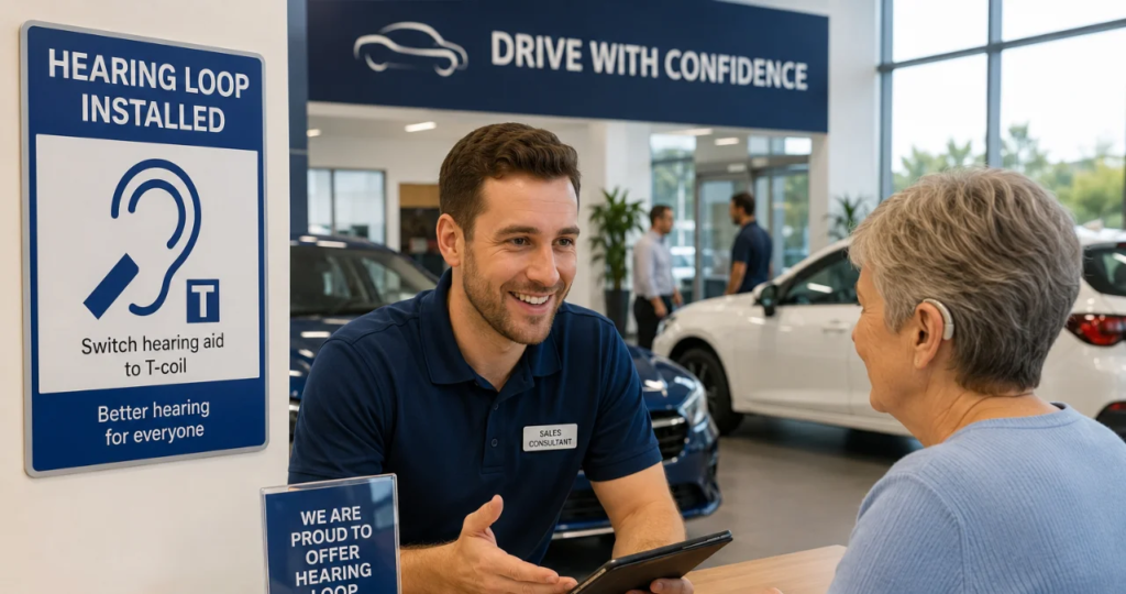 car dealership with hearing loop