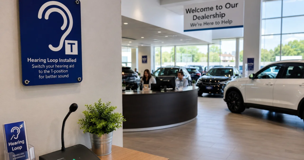 car dealership with hearing loop