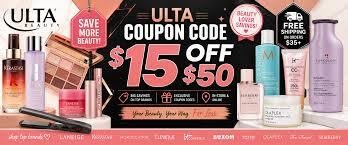 ulta coupon code $15 off $50