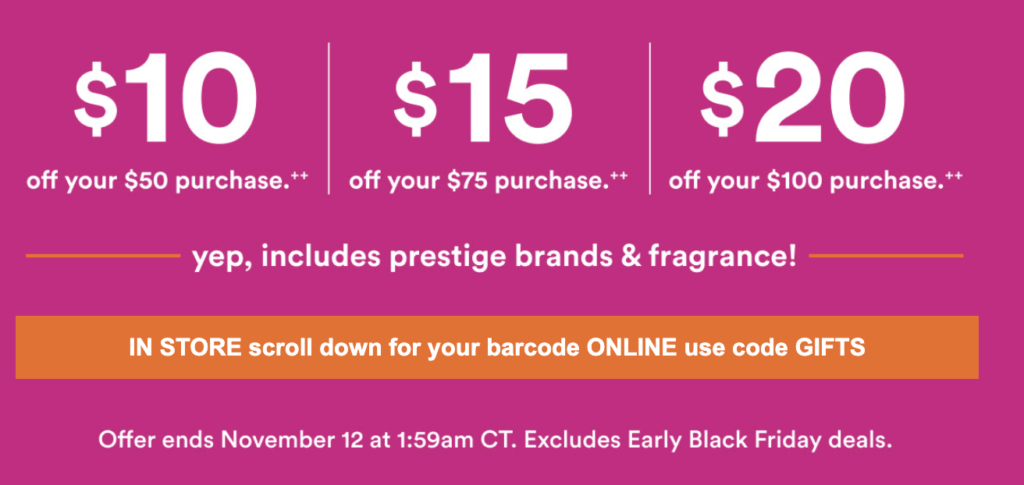 ulta coupon code $15 off $50